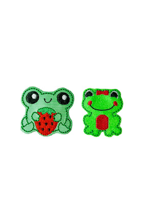 Kawaii Frog Badge Reel + Topper