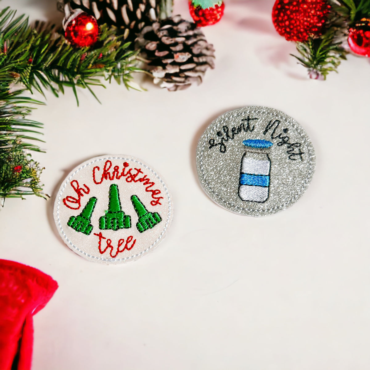 Oh Christmas Tree \\ Silent Night Badge Reel + Topper