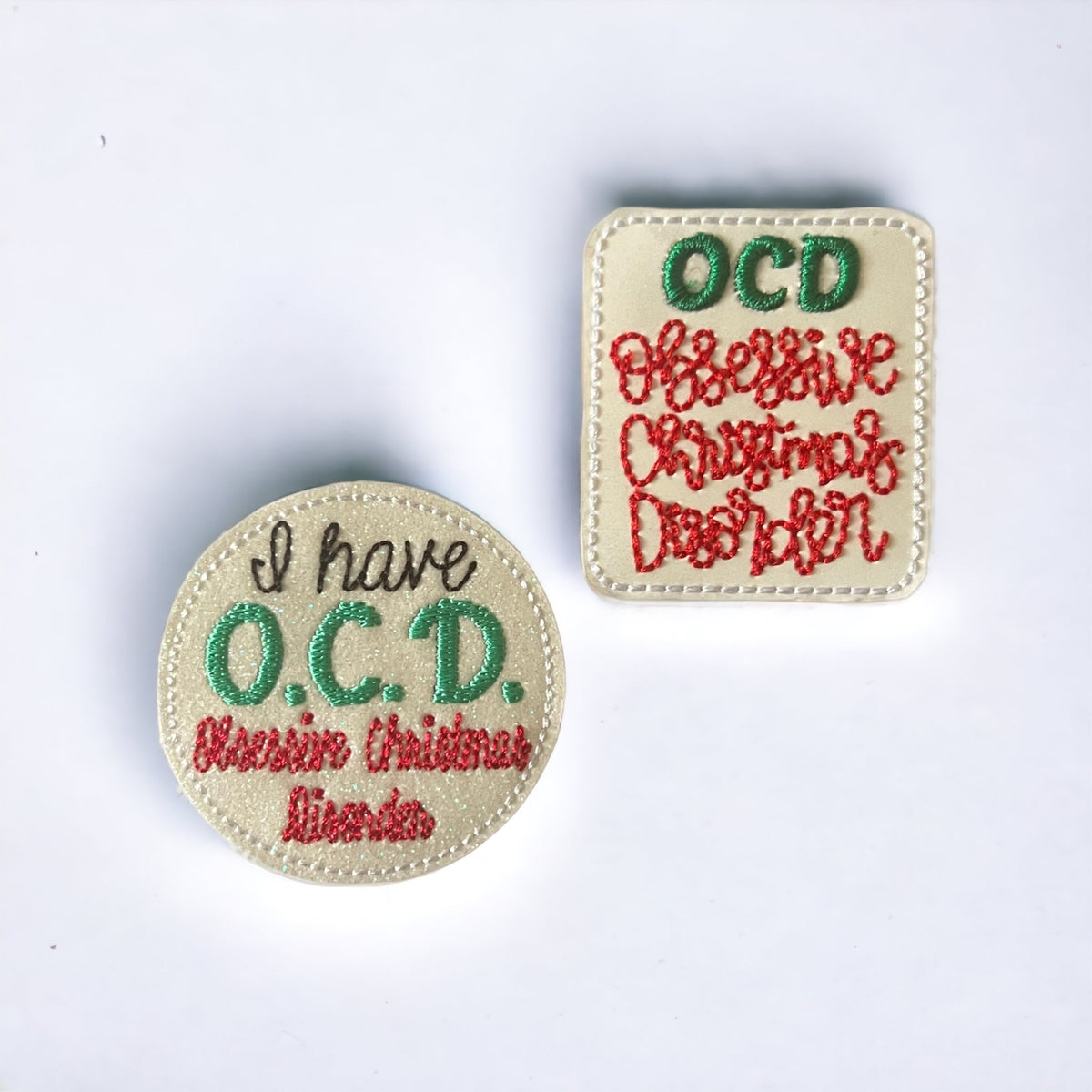 Christmas OCD Badge Reel + Topper