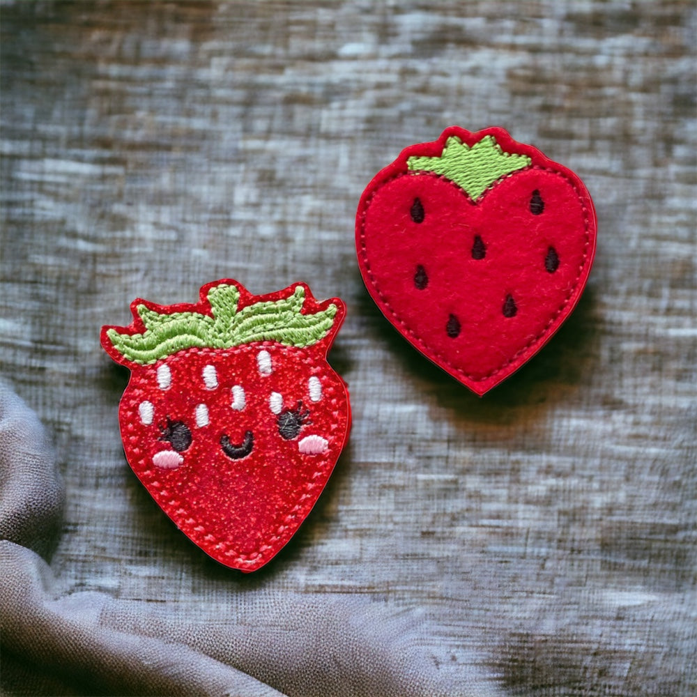 Happy Strawberry  Badge Reel + Topper