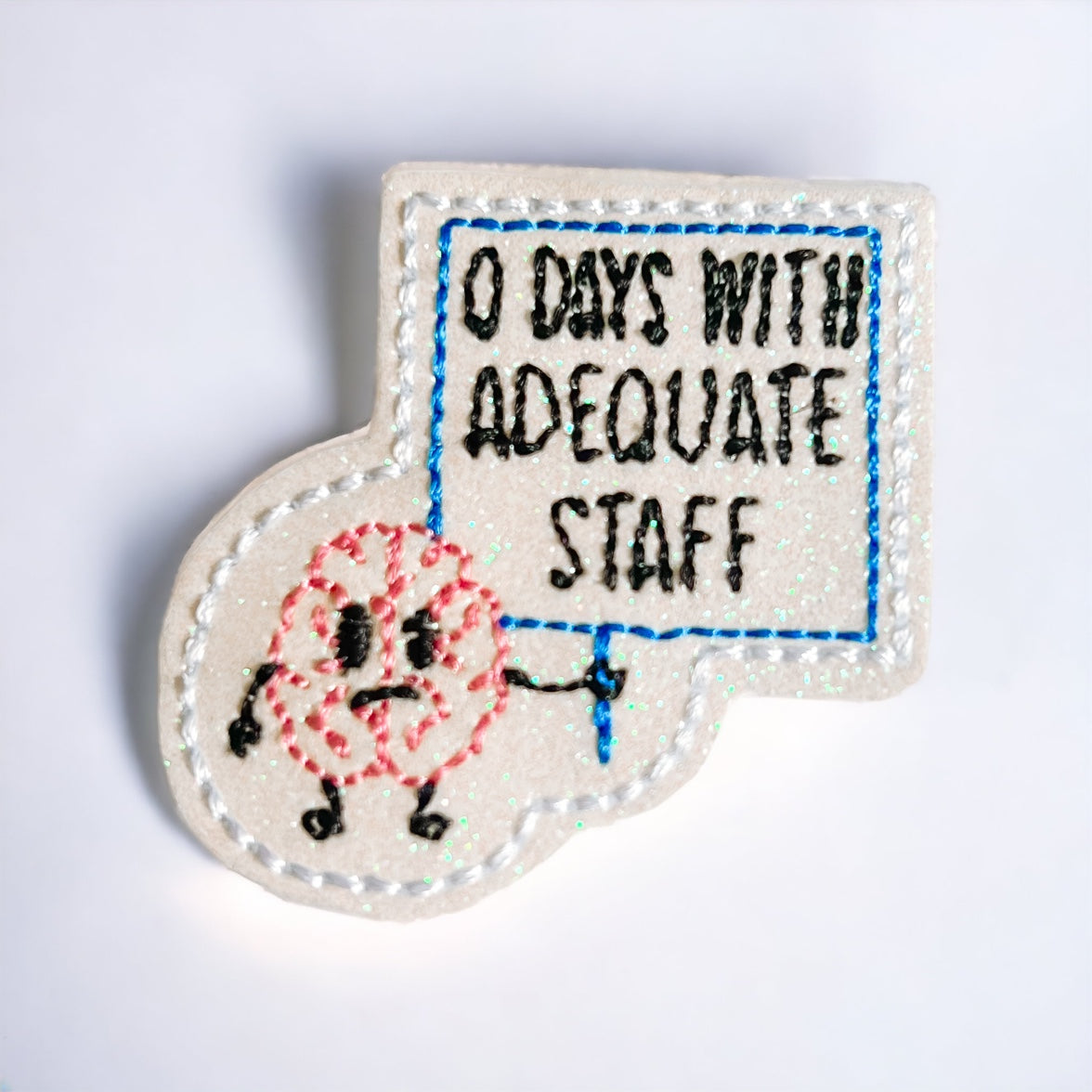 0 Days With Adequate Staff  Badge Reel + Topper