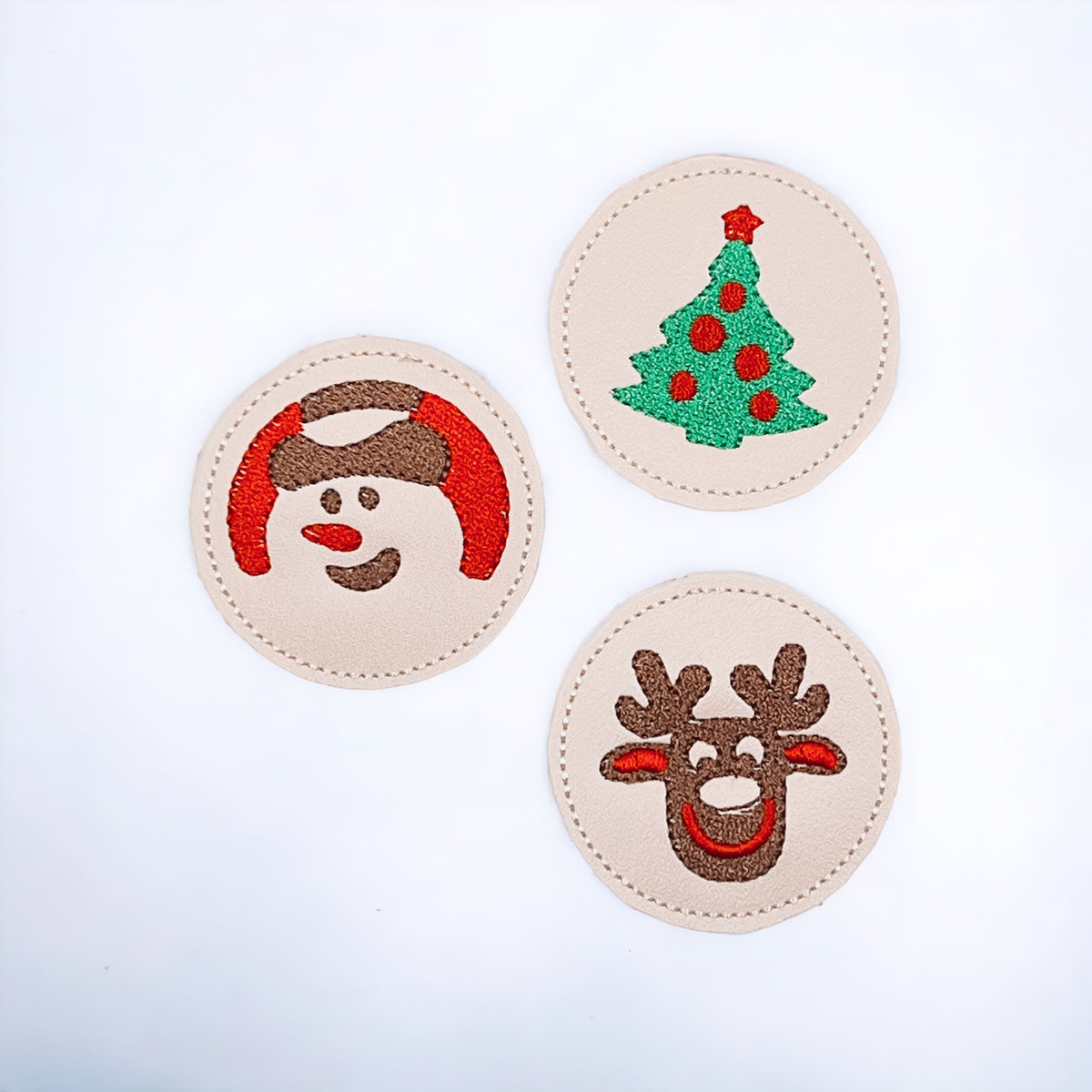 Christmas Sugar Cookie \\ Santa \\ Tree \\ Reindeer Badge Reel + Topper