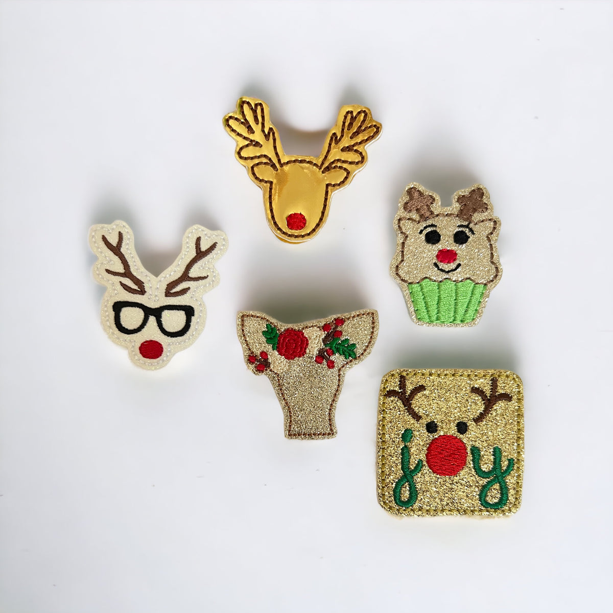 Christmas Reindeer Badge Reel + Topper