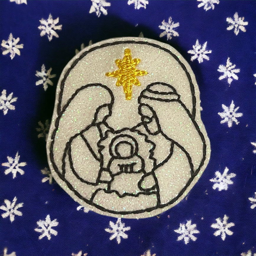 Nativity Scene  Badge Reel + Topper