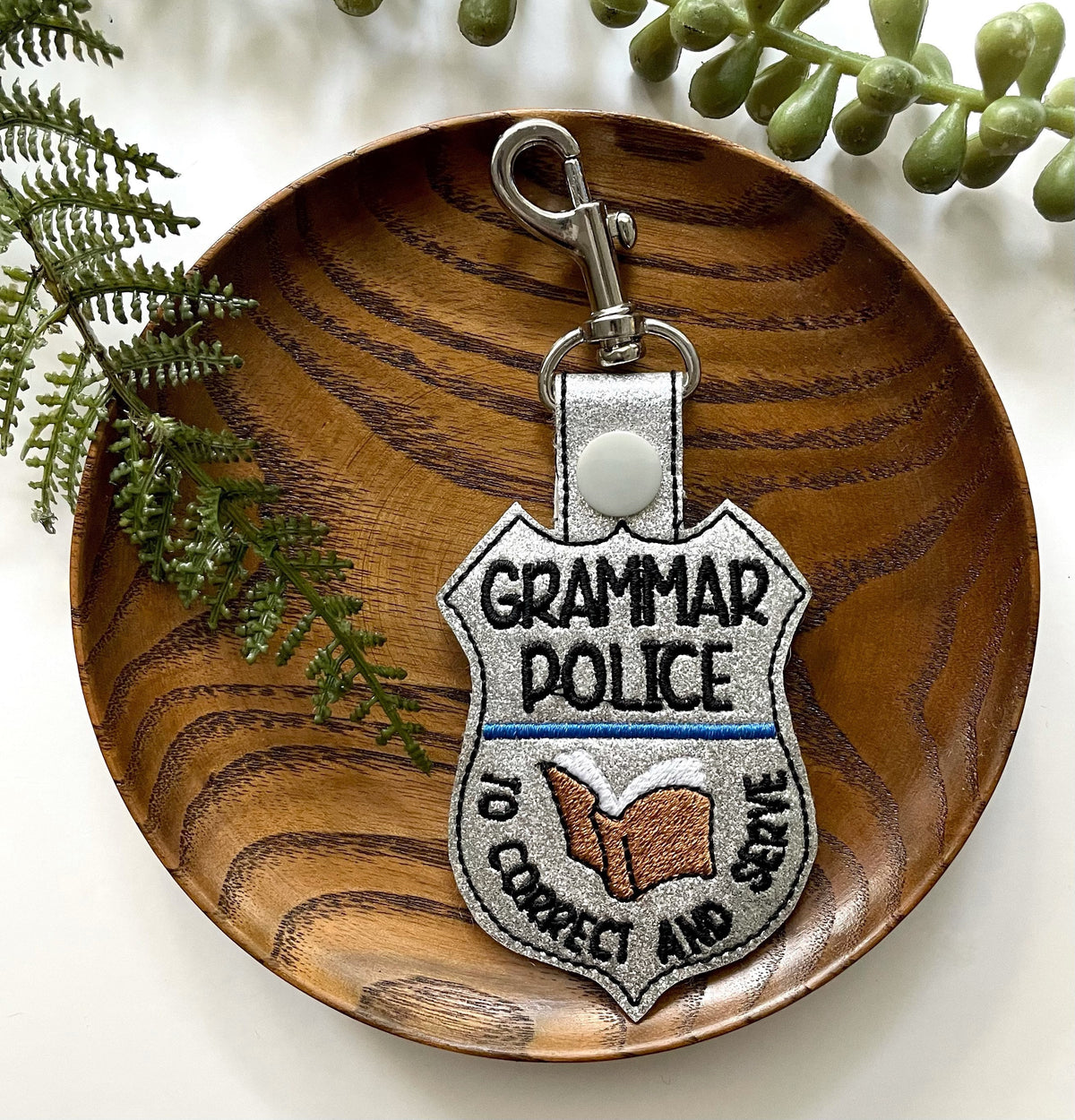 Grammar Police Keychain