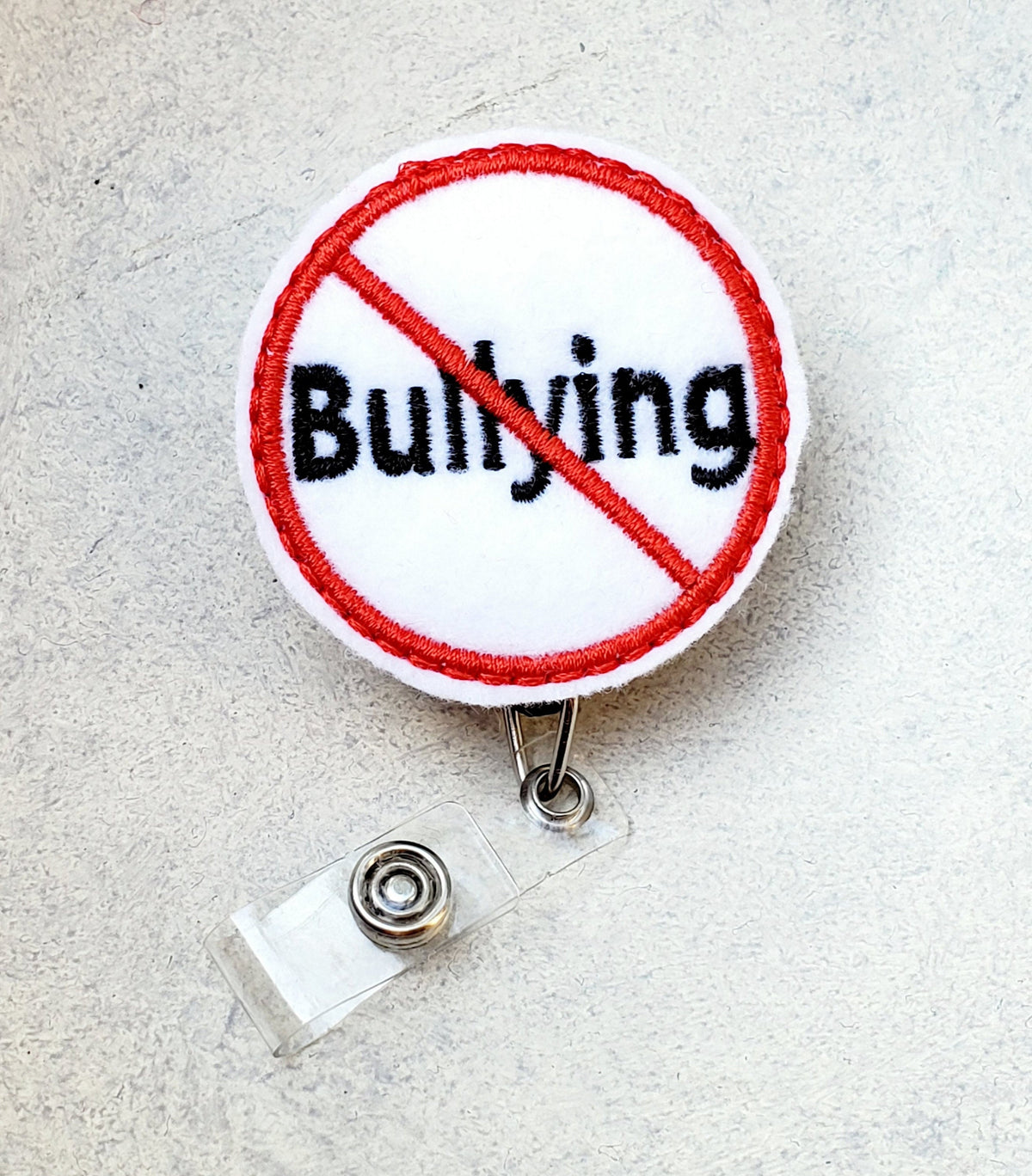 No Bullying  Badge Reel + Topper