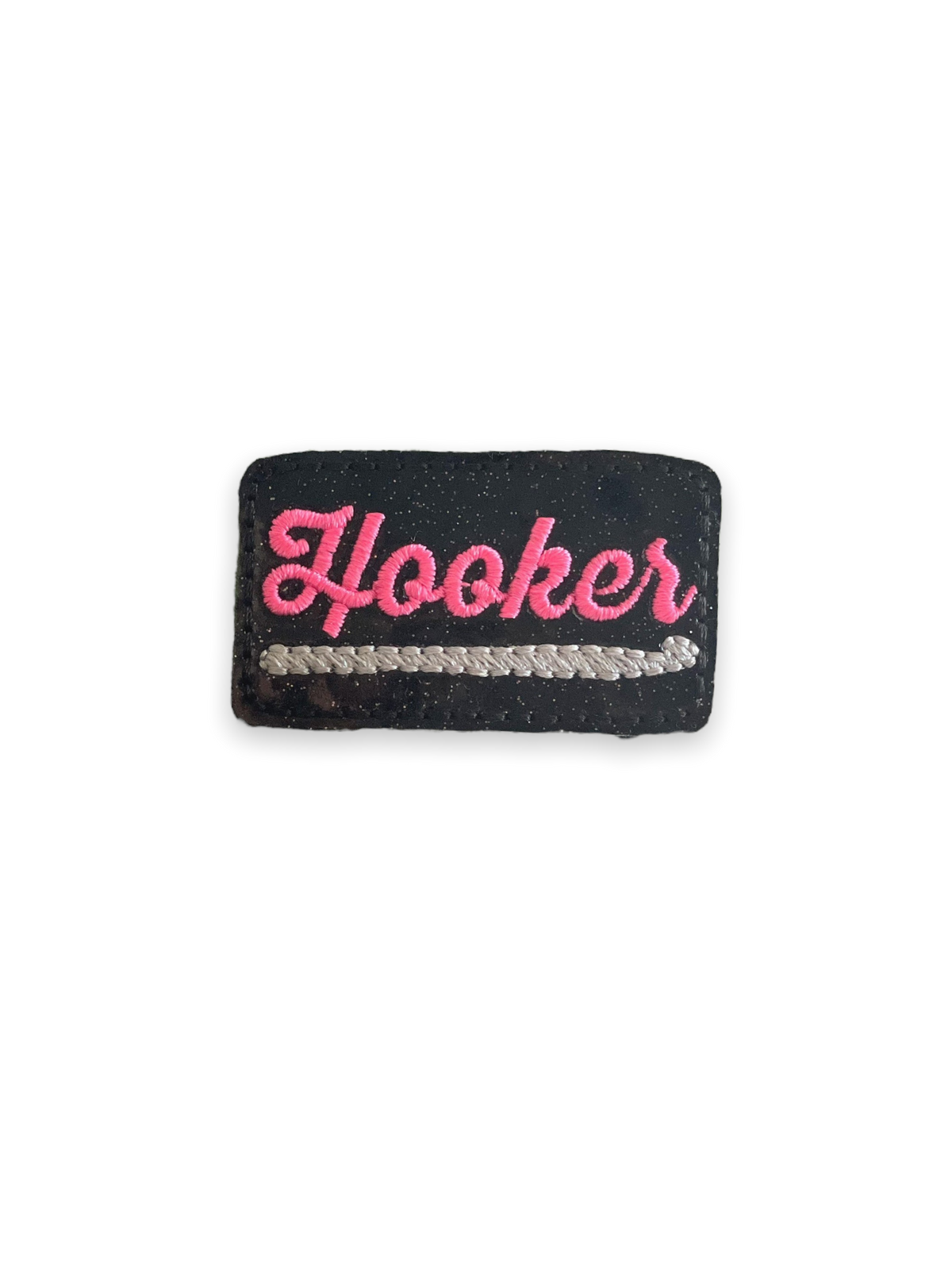 Crochet Hooker  Badge Reel + Topper