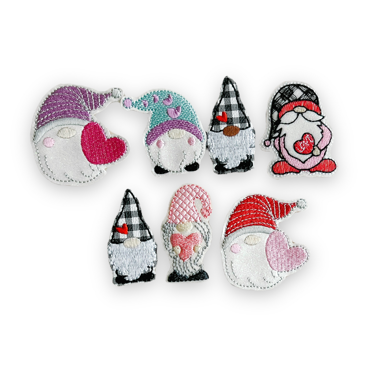 Valentine Gnome  Badge Reel + Topper
