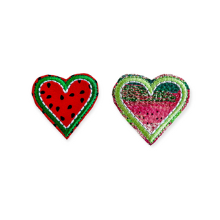 Watermelon Hearts  Badge Reel + Topper