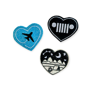 Airplane Heart // Jeep Heart  Badge Reel + Topper