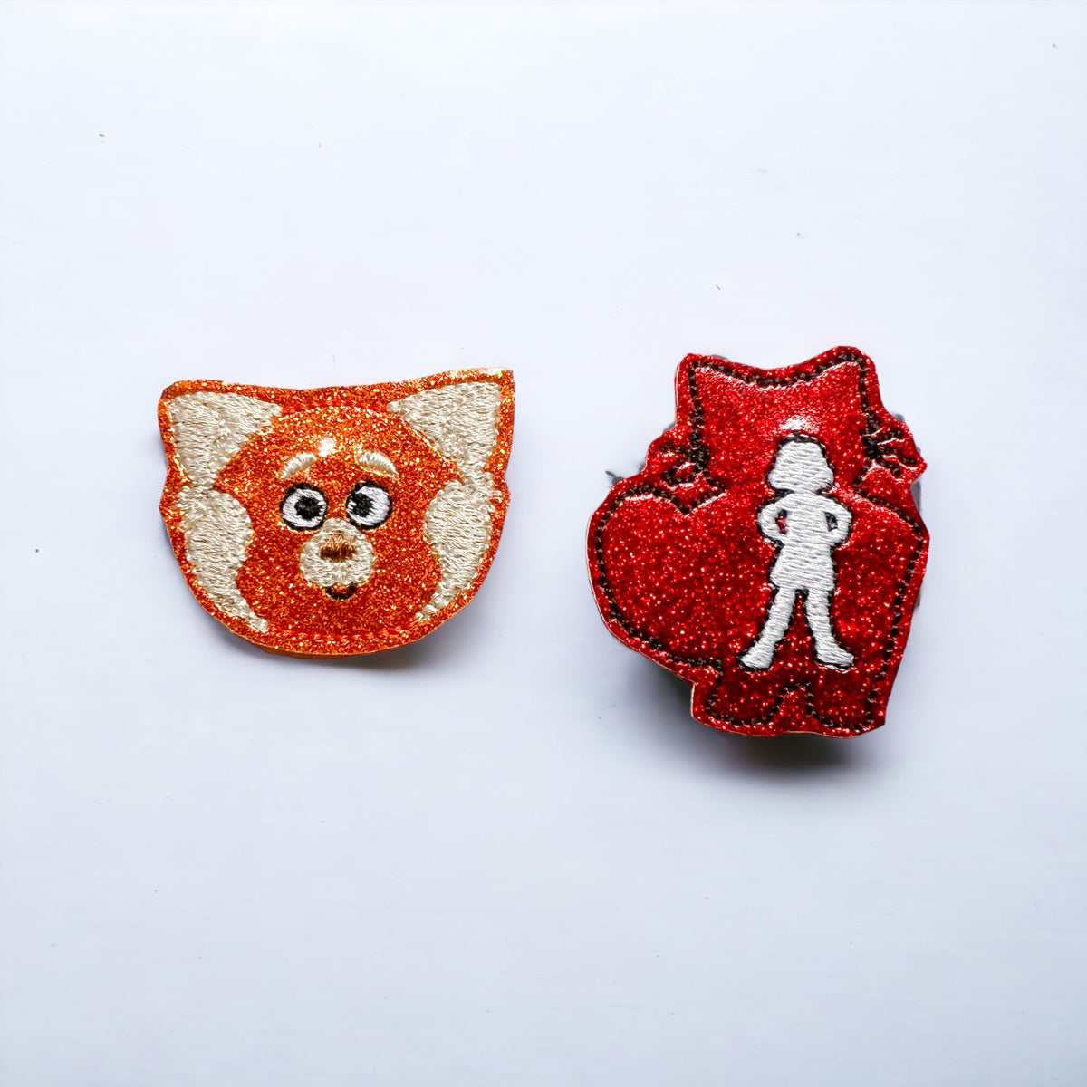 Emotional Panda Mei // Red Panda Face  Badge Reel + Topper