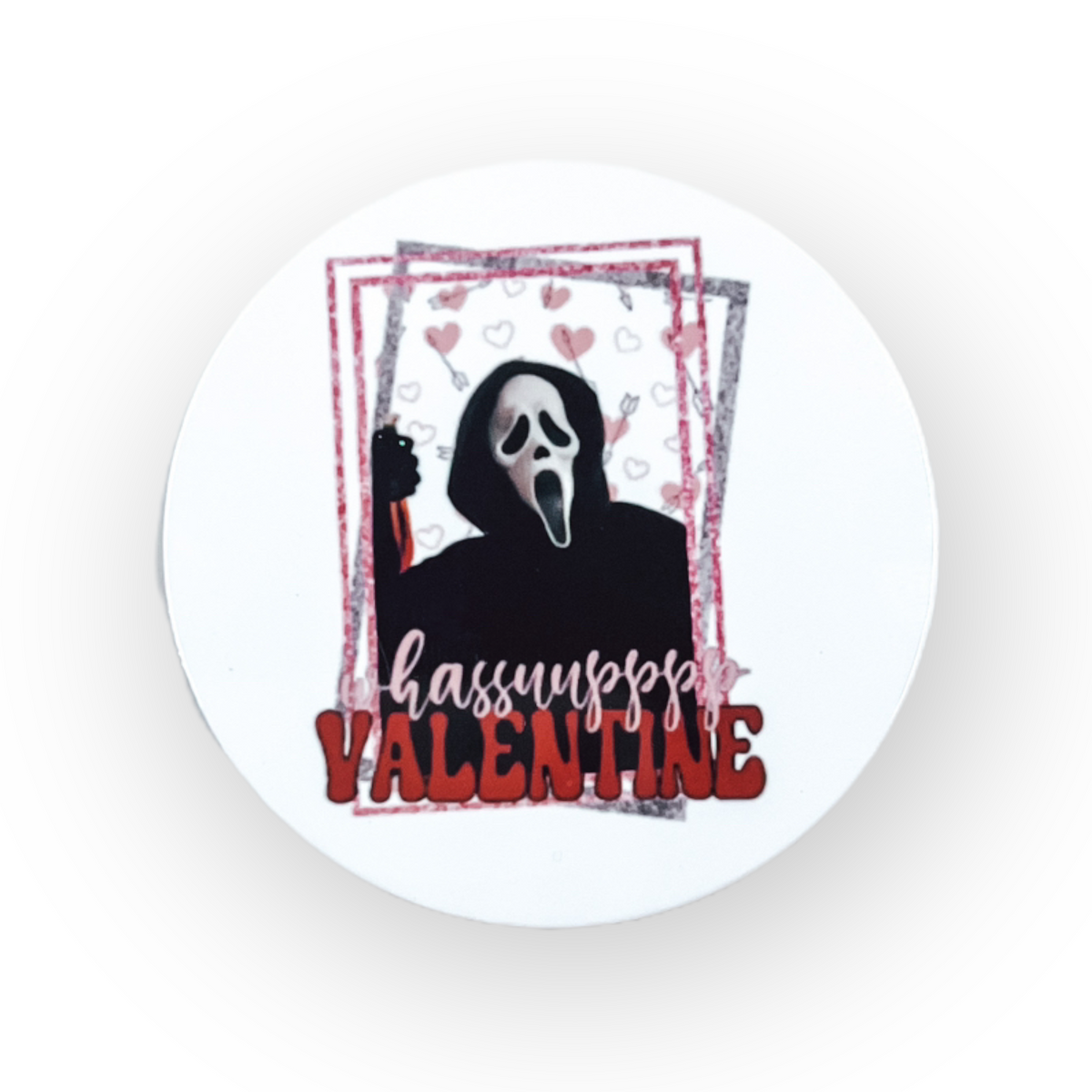 Valentine Ghostface Switchable Velcro Badge Topper