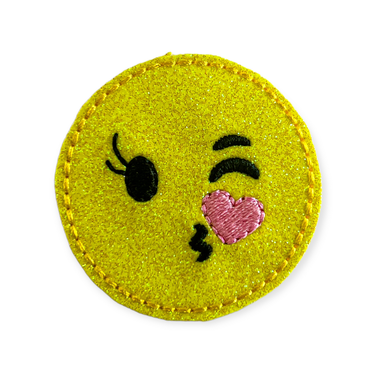Kissy Heart Emoji   Badge Reel + Topper