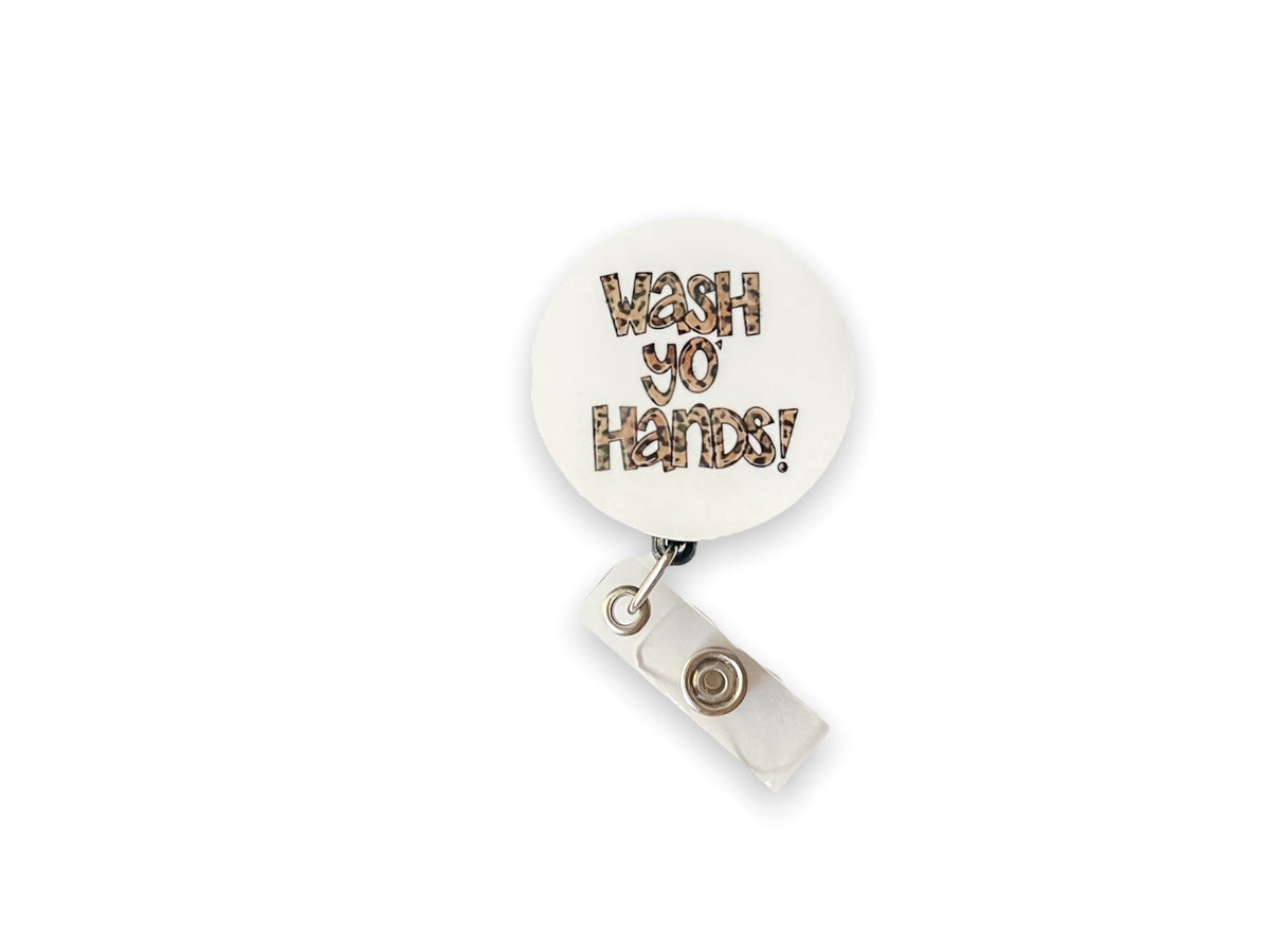 Wash Yo Hands   Switchable Velcro Badge Topper