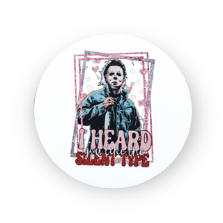 Valentine Micheal Myers Switchable Velcro Badge Topper